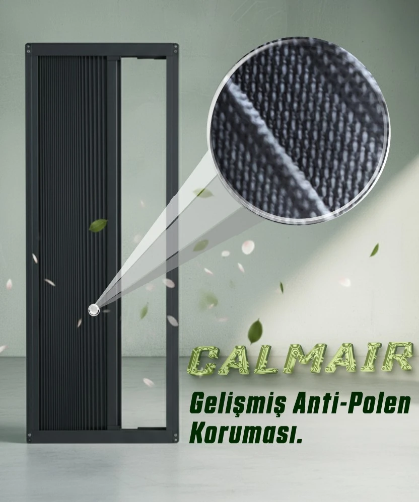 CalmAir Sürgülü Katlı Sineklik Pencere - Antrasit Sineklik